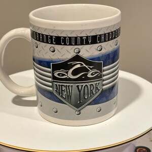 Orange County Choppers 4 Mug Set 2005 Collector's Edition Motorcycle New York